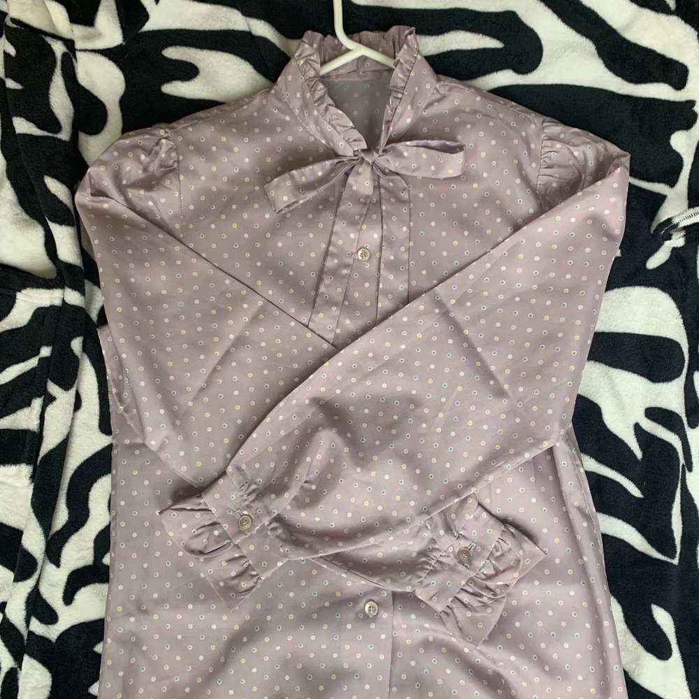 ~ vintage polka dot blouse ~